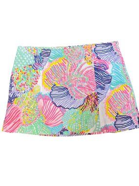 Lilly Pulitzer January Skort Multi Roar Of The Seas Shell Print Size 12